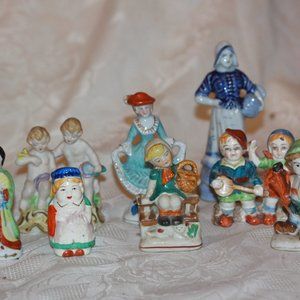 LOT of 8 OCCUPIED JAPAN PORCELAIN FIGURINES